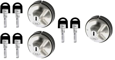 3 Stück Sicherheitsschlösser aus Edelstahl Daken EVO-3 Edelstahlhaus, 2X Seitentür + 1x Hecktür