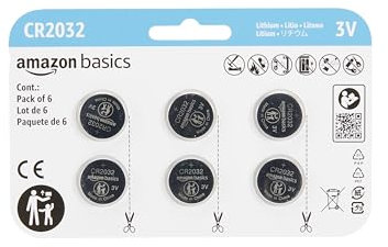 Amazon Basics CR2032 Lithium-Knopfzellenbatterie, langanhaltende Leistung, frei von Quecksilber, 3 V, 6 Stück