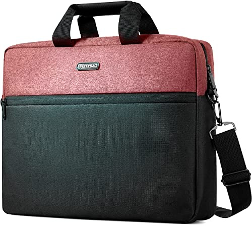 CB CITY BAG Laptop Bag Computer Bag Handbag for Documents - 15.6 Inch Laptop Case with Shoulder Strap - Work Bag for Men & Women - Carrying Sleeve for Tablets & Laptops (Purple)