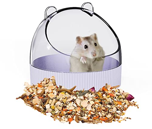 Tafit Cute Hamster Food Bowl Hedgehog Dish for Dwarf Hamsters, Syrian Hamsters, Gerbils, Mice, Rats, Small Animals, Purple
