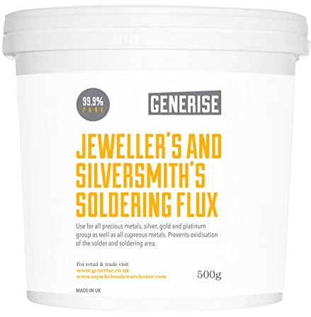 Soldering Flux Jewellers and Silversmiths Solder Crystal Form Flux Powder 99.9% Pure - for Welding Gold, Silver, Platinum, Brass, Copper 500g