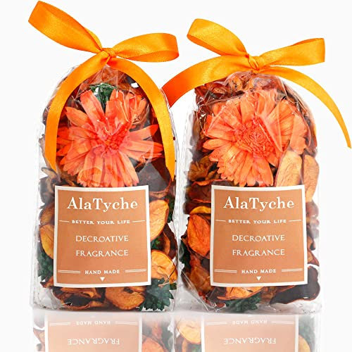 AlaTyche Sacchetti per potpourri autunnali, profumati all'arancia e agli agrumi, per riempire ciotole, fiori secchi decorativi autunnali, riempitivo per vasi, bustina per fragranze per la casa