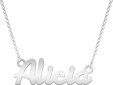 MI JOYA PERSONALIZADA - Collar con Nombre Personalizado - Joyería Personalizada para Mujer - Regalo Perfecto para Celebrar Cada Ocasión y Marcar Recuerdos Inolvidables. (D1 PLATA)