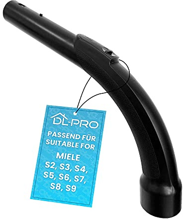 DL-pro handtagsrör 35 mm Ø kompatibel med Miele S-serien S2 S3 S4 S5 S6 S7 S8 S9 9442601 5269091 svart för dammsugarslang