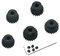 YijiaLink Juego de 5 engranajes de piñón de acero 48P 19T 20T 21T 22T 23T con tornillos para eje de 3,175 mm 1/10 RC motor de cepillo sin escobillas para coche