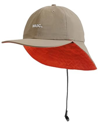CLAPE wasserdichte Outdoor Basecap UV-Schutz Sunscreen Cap mit Nackenschutz Flat Brim Snapback Cap Quick Dry Sport Kappe