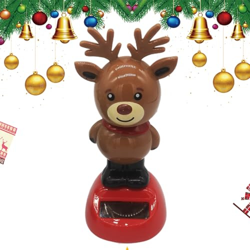 WJnflQN Figurine de Danse Solaire de Noël,Jouet de Danse Solaire de Noël | Jouet oscillant à énergie pour Voiture,Figurines de Jouet de noël de secouante de Voiture, décor pour Tableau de Bord