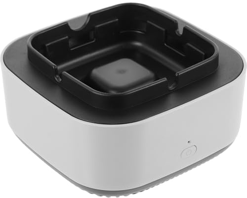 CALLARON Cenicero Purificador de Aire sin Humo Aromaterapia, Material Plástico Seguro y Doble Función para Hogar u Oficina, Diseño Moderno y Práctico a Pilas