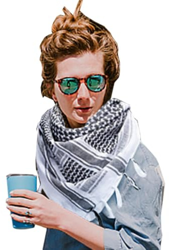 Hatta Palestine Scarf,Shemagh Scarf för kvinnor bekväm traditionell bomull | Palestina huvudduk Män Kvinnor Dagliga Huvudbonader Utomhus Resor Vandring Festival Kostym Fest Shemagh Halsduk