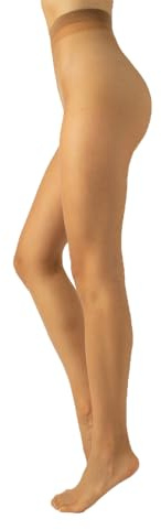 CALZITALY COLLANT POUR L’ETE | COLLANT VOILE AVEC FIL PRECIEUX | 8 DEN | SUNKISS, NATURAL TAN | MADE IN ITALY (4-L, natural tan)
