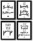 WIETRE Premium 4er-Set lustige Bad WC Sprüche | Badezimmer Toilette Zitate - Deko Bild | Kunstdruck A4 Poster witzig (ohne Rahmen)
