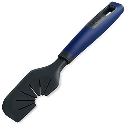 Tasty Everyday Dough Scraper & Whisk Cleaner, Silicone Spatula for Baking & Whisk Wiper Tool, Batter Scraper Tool, Non-Stick, Anti-Scratch Rubber Spatula, 25x5.5x2.5cm, Dark Grey, Blue