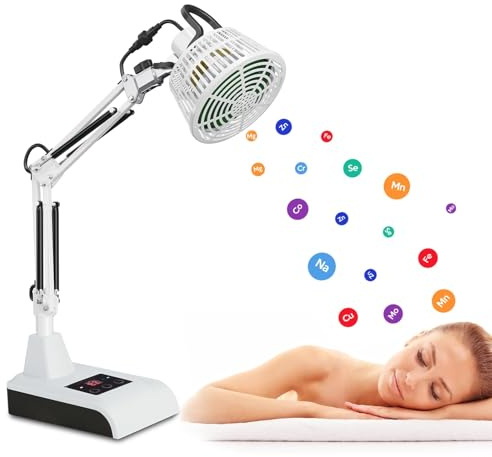 Leawell Lampes thérapeutiques 2-en-1 TDP à farce infrarouge minérale – Luminosité de bureau pour acupuncture, soulagement des douleurs chroniques, arthrite, sommeil et cicatrisation des plaies‌