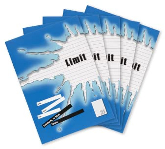 Limit Skolbok A4, 16 ark, linjerat utan kant, linjerat 21, 5 stycken