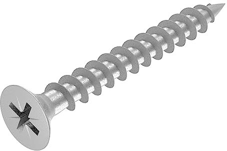 SECCARO Tornillo para madera aglomerada, 6 x 50 mm, acero inoxidable, V2A, VA A2, rosca completa, 100 unidades