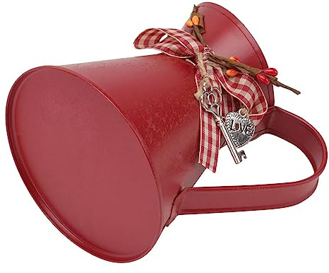 HOMSFOU Benna Di Ferro Per Fiori Vaso Vintage Da Giardino E Casa Piantare Secchio Decorativo Rustico Per Fiori E Piccoli Oggetti 4.92X3.94X3.15In