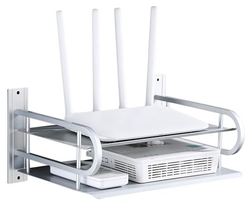 Projektor Wand Regal, Beamer Halterung Wand, Standfuß für Ps5, HiFi Rack Aluminium,TV Zubehör Wandhalterung Multimedia Wandregal für DVD-Player Blu Ray Player Videorekorder Lautsprecher Router Regal