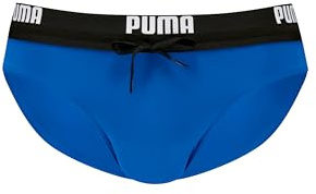 Puma Logo, Slip da Bagno Uomo, Vivid Blue,