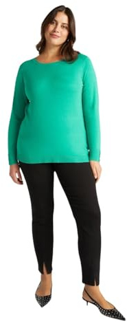 FIORELLA RUBINO: Jeggings con Spacchi al Fondo Curvy Size Nero Stagione Primavera Estate 2025.