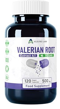 Alzuro Labs Valériane | 2 000 mg équivalent (extrait 500 mg 4:1) | 120 capsules végétaliennes | Endormissement Rapide, Nuit Réparatrice | 4 mois de stock | Testé en Laboratoire | Certifié GMP