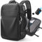 Vakuum Rucksack, Airback Handgepäck Reiserucksack 60L Erweiterbar, 17,3 Zoll Reise Laptop Rucksack, Wasserabweisend, TSA Schloss, Groß Rucksack Herren Damen mit Vakuumpumpe, Schwarz