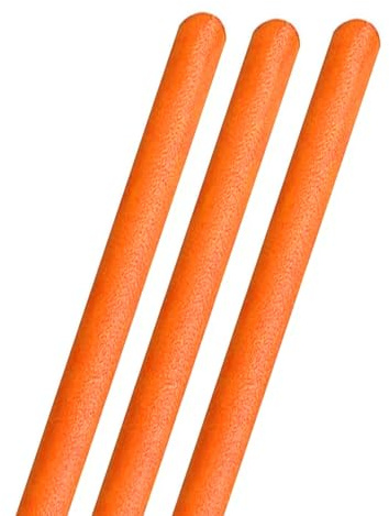 3 Churros de 150 cm para Juegos y Entrenamiento Acuático,Flotadores de Piscina de Espuma 3 Churros de Natación. (Naranja)