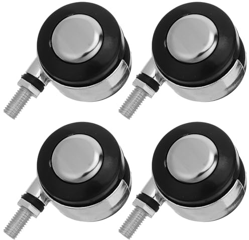 OSALADI Lot de 4 Roulettes Universelles pour Chaise de Bureau 15 Pouces Tige Filetée M8 Roulettes Pivotantes Silencieuses en Plastique Compatibles Sols Durs et Moquettes Pièces
