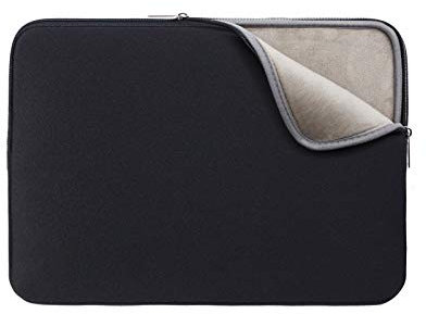 RAINYEAR Funda para Portátil Compatible con Notebook Ultrabook Chromebook de 13,3 Pulgadas, Funda Protectora con Forro Esponjoso MacBook Pro/MAX M4 M3 M2 M1 de 14 Pulgadas, Negro
