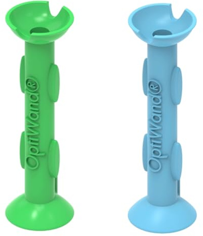 OptiWand 2 Pack Small Soft Contact Lens Removal & Insertion Tool - Silicone Rubber Soft Lens Applicator & Remover Device with Pincher End & Finger Grips - Safe & Easy on Eyes, Travel Size 1.75