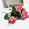 Flores artificiales de geranio rosa, 36 cm con 5 ramas, adecuadas para decoración familiar de jardín y porche