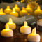 Yakpo 24 pezzi candele LED galleggianti impermeabili senza fiamma, candele votive LED funzionanti a batteria per esterni, candele a luce calda e tremolante per matrimoni, stagni, decorazioni SPA