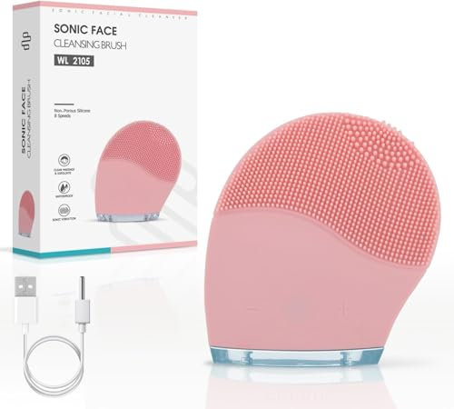 ENOA Spazzola Pulizia Viso – Tecnologia Ultrasonica, Detersione Profonda, Massaggio Antirughe, Esfoliante, Impermeabile, Ricaricabile USB, Autonomia 180 Min, Silicone Ultraigienico