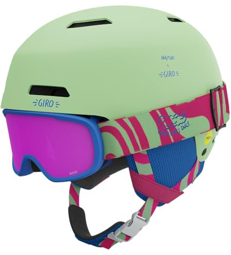 Giro Crue MIPS Combo Pack Kleinkind Skihelm - Snowboardhelm mit passender Brille für Kinder, Jungen & Mädchen - Paradise Namuk Sunflower - XS (48,5-52 cm)