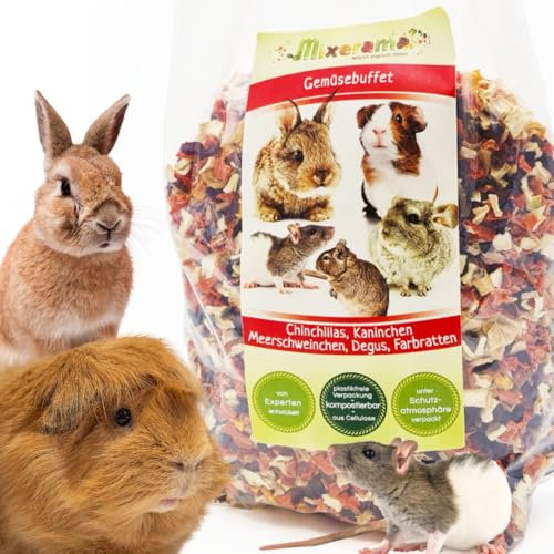 Mixerama Gemüsebuffet - artgerechtes getreidefreies Futter für Ratten, Mäuse, Kaninchen, Meerschweinchen, Sittiche und Papageien