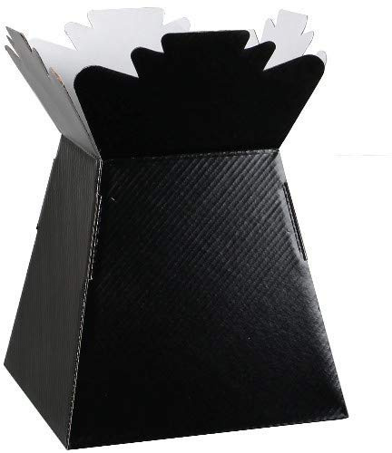 INERRA Florist Boxes - Living Vases for Flower Bouquet Box Making - Pack of 10 (Black)