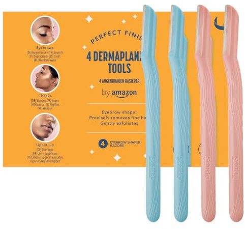 By Amazon - Dermaplane - Maquinilla de afeitar para cejas (4 unidades)