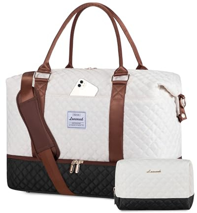 LOVEVOOK Reisetasche Handgepäck Damen Sporttasche Groß mit Schuhfach Carry On Travel Duffle Luggage Bag für Flugzeug Women Kliniktasche Geburt Mama Set Wickeltasche Saunatasche Strandtasche