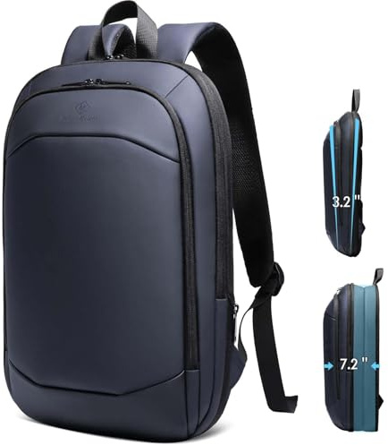 HEROIC KNIGHT Zaino per Computer Portatili da Uomo Zaini per PC portatili da 15,6 pollici, con porta USB antifurto Grande Capacità Resistente all'Acqua per lavoro Quotidiano Viaggio Università-Blu