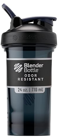 BlenderBottle Shaker Bottle Pro Series Perfect for Protein Shakes and Pre Workout, 24-Ounce, Black