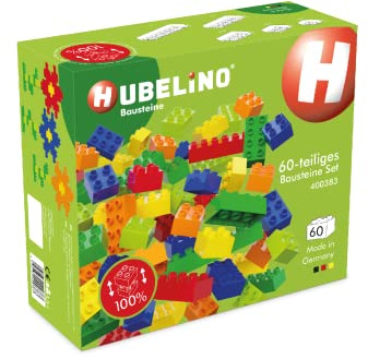 Hubelino 400383 60-teiliges Bausteine Set, kompatibel mit großen Bausteinen Anderer Hersteller, Made in Germany