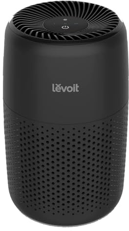 LEVOIT Air Purifiers for Bedroom Home Dorm, AHAM VERIFIDE, 3-in-1 Filter Cleaner With Aroma Pad, Filters Smoke, Allergens, Pet Dander, Odor, Dust, Office, Desktop, Core Mini-P, Black