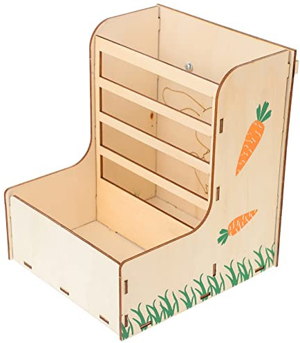 Bunny Cage Heu Inhaber Hohe Heu- Feeder- Rack: Wandmontierbares Heu- Krippe Holzh? - Lebensmittel- Schüssel Guinea Heu- Feeder für Meerschweinchen Chinchilla Tier Bunny Heu- Rack