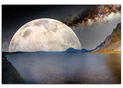 Startonight Akrylglas väggkonst – månen under vatten – akrylglas konstverk 60 x 90 cm