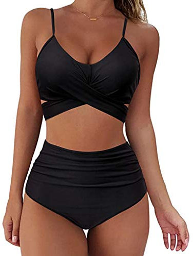 SKTIISN Bikini Set high Waist Anzug Damen elegant 2 teiler Bikini Sport Damen badeanzüge Damen Shape Badeanzug Schwimmanzug mädchen badetop Damen neoprenshirt