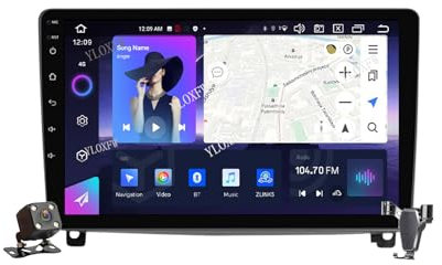 YLOXFW Android 12.0 Radio 2 DIN Estéreo con 4G 5G WiFi DSP SWC para P-eugeot 407 2004-2011 GPS Sat Navi 9'' MP5 Multimedia Vídeo Reproductor BT FM Receptor,M200s
