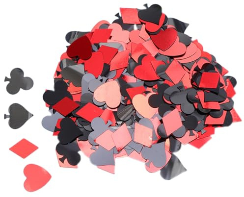 NOLITOY Decorazioni Coriandoli Poker Colorati 90g, Sparsi per Festa e Tavolo, Decorazione Creativa per Nozze, Compleanni e Eventi, Resistente e Originale