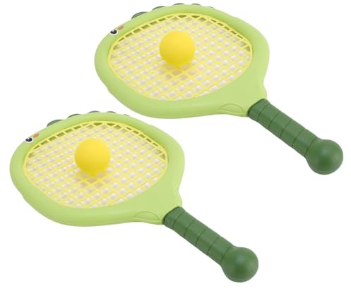 Sxhlseller Ensemble de Tennis et de Badminton pour Enfants de 3 à 12 Ans |Raquette Jouet avec 2 Volants et 2 Balles pour s'amuser en Plein Air pour Garçons et Filles