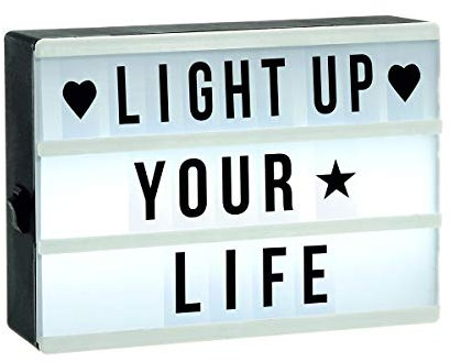 LED Leuchtkasten LIGHT BOX mit 60 Buchstaben und Symbolen