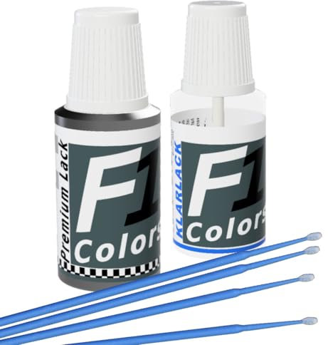 F1COLORS Lackstift Set für MERCEDES 7177 STRATUSGRAU MET 2x20ml inkl. Tupfer #293