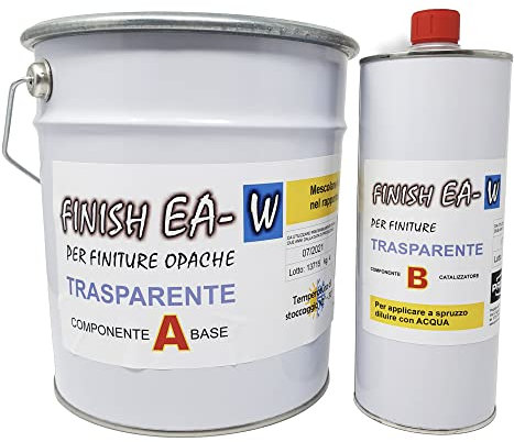 PROCHIMA, Finish EA W Opaco da 5 kg, Bicomponente Poliuretanico Alifatico a Base di Acqua, Prodotto Verniciante, Ideale da Utilizzare in Carrozzeria, Ottima Resistenza di Esposizione all'Esterno